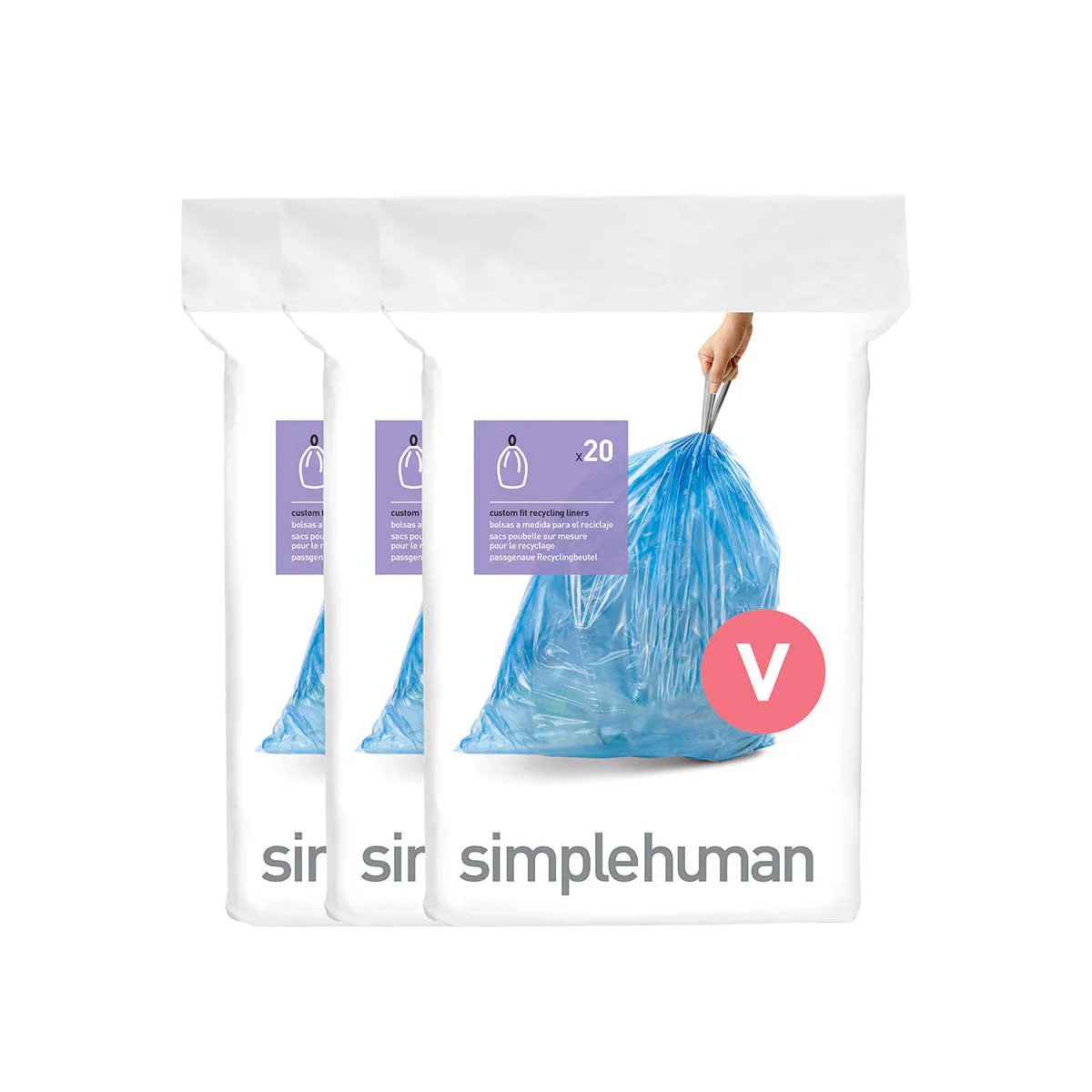 Code V Blue Recycling Custom Fit Liners