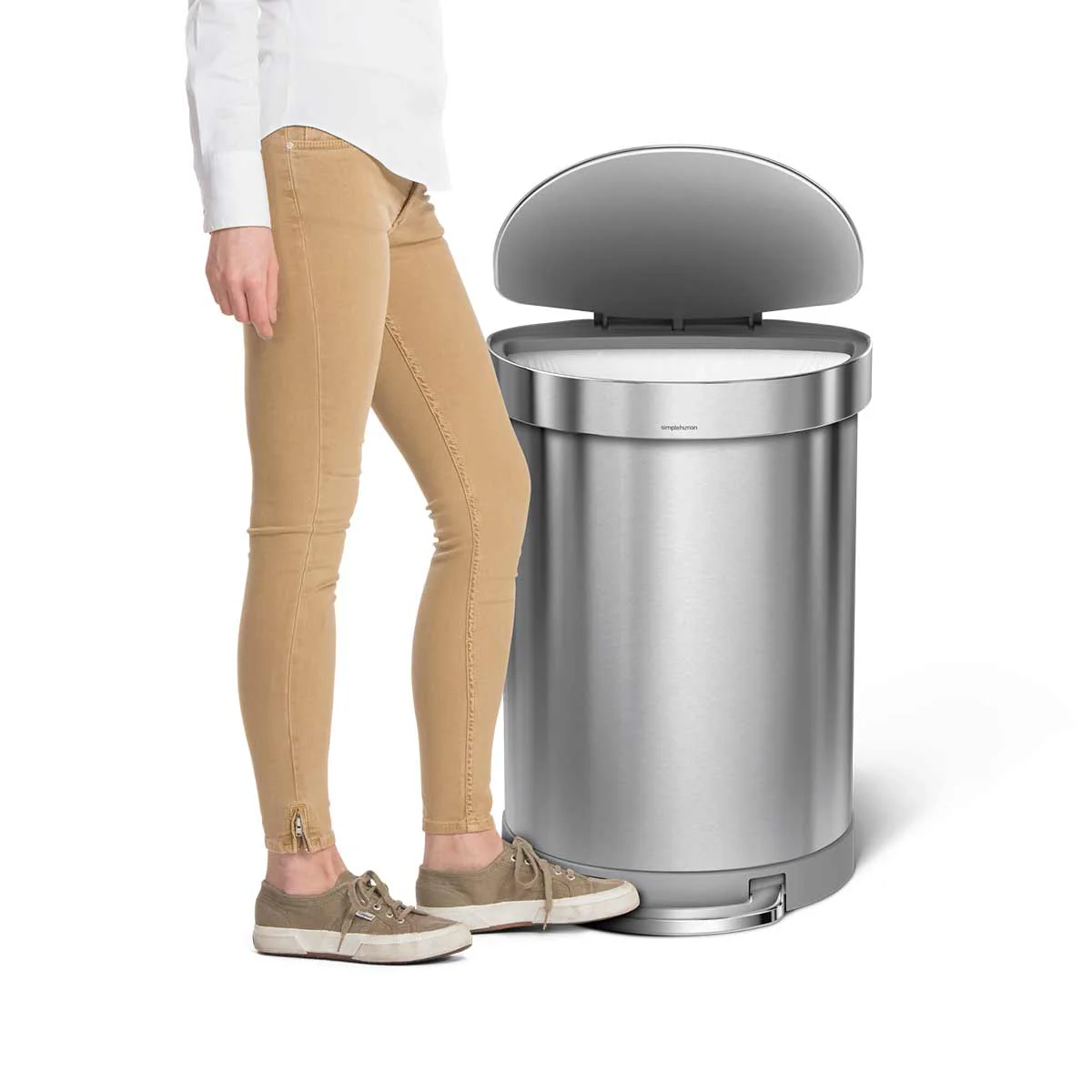 60L Semi-Round Step Can with Liner Rim - Image 5